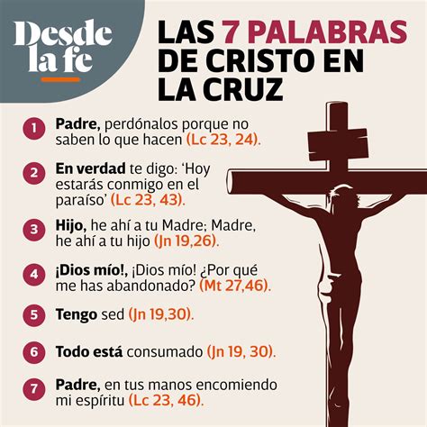 las palabras de cristo en la cruz